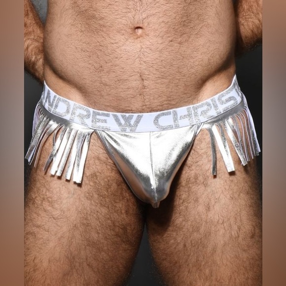 Silver Fringe Thong - Picture 1 of 8